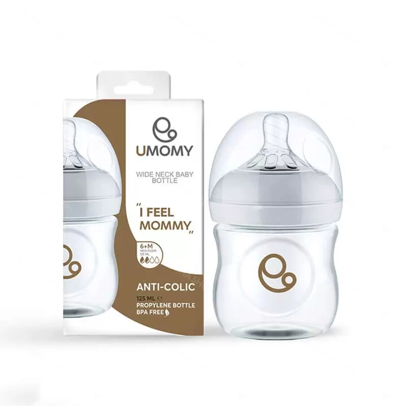 Umomy-bottle-125ml شیشه شیر طلقی یومامی 60 میلی لیتر - تصویر 1